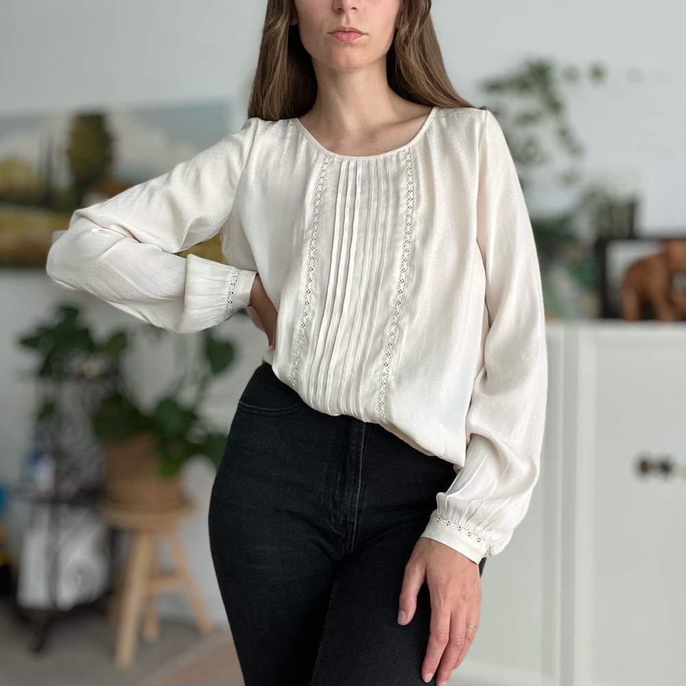 Ann Taylor Cream Blouse